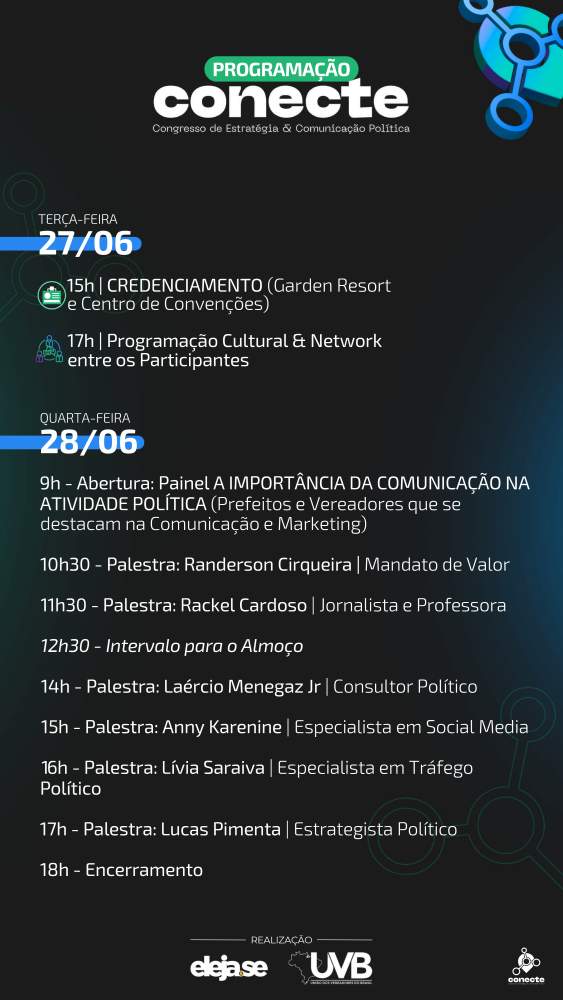 Em Campina Grande, Wesley Mendonça participa do Conecte - Congresso de Estratégia e Comunicação Política