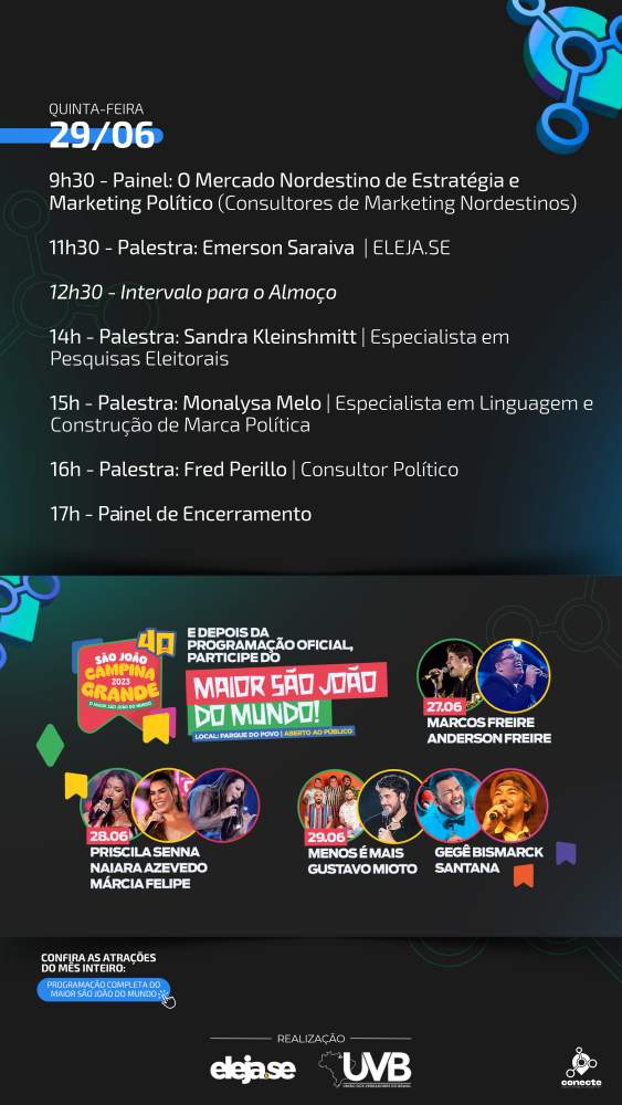 Em Campina Grande, Wesley Mendonça participa do Conecte - Congresso de Estratégia e Comunicação Política